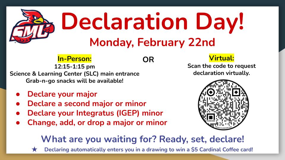 Declaration Day is Monday Saint Mary's University of Minnesota